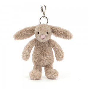 Beige Jellycat Bashful Bunny Bag Charm | US-TRNY64523