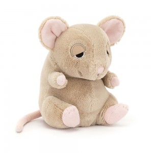 Beige Jellycat Cuddlebud Darcy Dormouse | US-UWTN53769