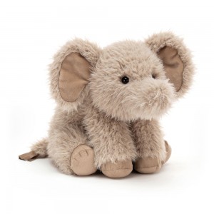 Beige Jellycat Curvie Elephant | US-DSXB71502