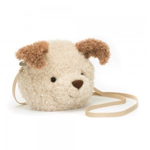 Beige Jellycat Little Pup Bag | US-UEGF02598