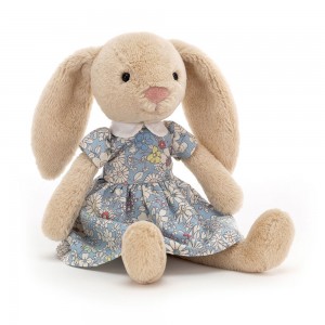 Beige / Blue Jellycat Lottie Bunny Floral | US-XABL08629