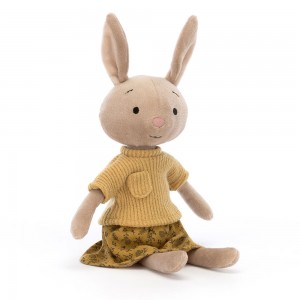 Beige / Brown Jellycat Coquette Cutie Bunny | US-FTOJ45028