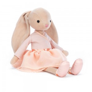 Beige / Light Coral Jellycat Lila Ballerina Bunny | US-YUJI35968