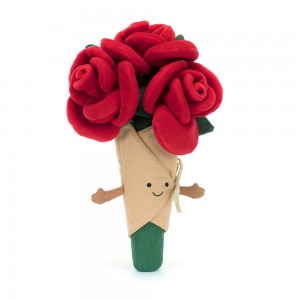 Beige / Red / Green Jellycat Amuseables Rose Bouquet | US-KLOS16820