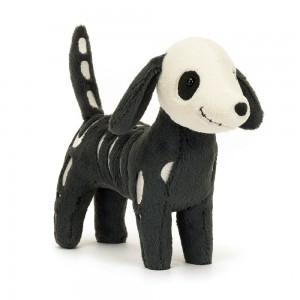 Black / Cream Jellycat Skeledog Dan | US-NXAE91768