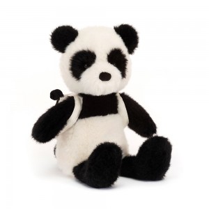 Black / Whtie Jellycat Backpack Panda | US-DPNW70594