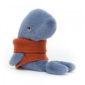 Blue / Brown Jellycat Cozy Crew Whale | US-ZWCK17293