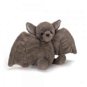 Brown Grey Jellycat Bashful Bat | US-EKHW72961