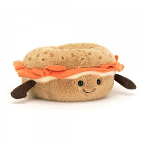 Brown Jellycat Amuseables Bagel | US-YZFS05364