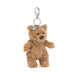 Brown Jellycat Bartholomew Bear Bag Charm | US-PDUH48279