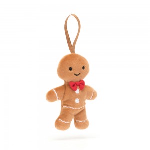 Brown Jellycat Festive Folly Gingerbread Fred | US-DVZL73496