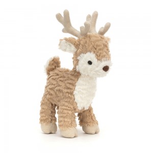 Brown Jellycat Mitzi Reindeer | US-KQUL03752