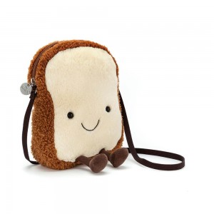 Brown / Cream Jellycat Amuseables Toast Bag | US-SJEW03762