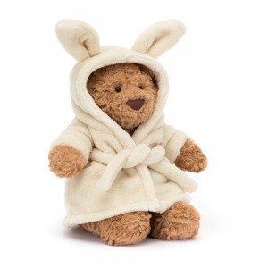 Brown / Cream Jellycat Bartholomew Bear Bathrobe | US-LZRT70845