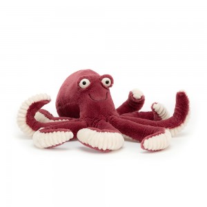 Burgundy Jellycat Obbie Octopus | US-PVMG38294