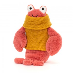 Coral / Yellow Jellycat Cozy Crew Lobster | US-HZLN87065