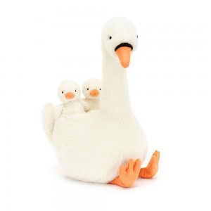 Cream Jellycat Featherful Swan | US-EZFH69127