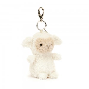 Cream Jellycat Little Lamb Bag Charm | US-CZVM98352