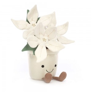 Cream / Green Jellycat Amuseables Gold Poinsettia | US-ADNR13908