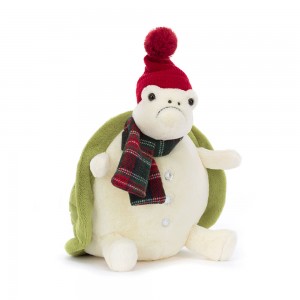 Cream / Green Jellycat Snowman Timmy Turtle | US-BMHD07621