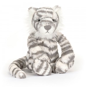 Cream / Grey Jellycat Bashful Snow Tiger | US-CVDN95428