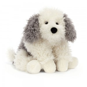 Cream / Grey Jellycat Floofie Sheepdog | US-WMCX91543