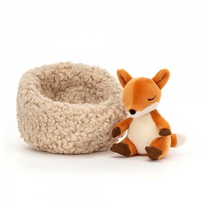 Cream / Orange Jellycat Hibernating Fox | US-WALV76180