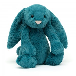 Dark Blue Jellycat Bashful Bunny | US-DPOE83596