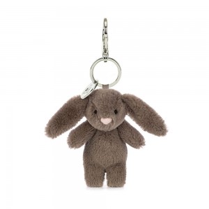 Dark Brown Jellycat Bashful Bunny Bag Charm | US-MIPK67234