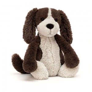 Dark Brown / Cream Jellycat Bashful Fudge Puppy | US-TERK13427