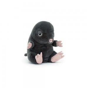 Dark Grey Jellycat Cuddlebud Morgan Mole | US-JOMD34650