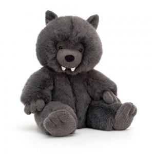 Dark Grey Jellycat Wilf Wolf | US-FWHN70936