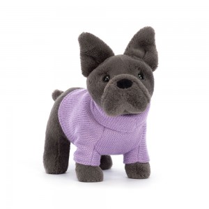 Dark Grey / Purple Jellycat Sweater French Bulldog | US-INAS45183