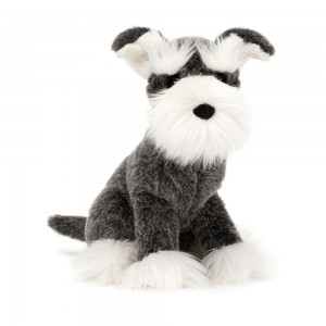 Dark Grey / White Jellycat Lawrence Schnauzer | US-BWIC48670