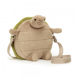 Green / Beige Jellycat Timmy Turtle Bag | US-ALDU27841