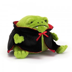 Green / Black Jellycat Ricky Rain Frog Vampire | US-SQWJ72613