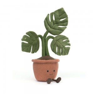 Green / Brown Jellycat Amuseables Monstera Plant | US-BEOG35264