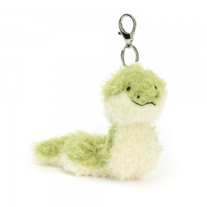 Green / Cream Jellycat Little Snake Bag Charm | US-NJSX26743