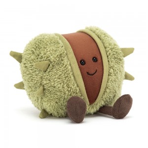 Green / Dark Brown Jellycat Amuseables Conker | US-FLVP86791