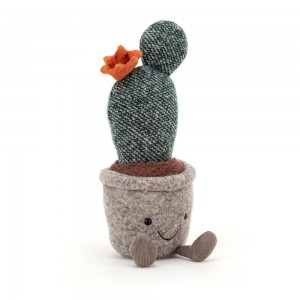 Green / Grey Jellycat Silly Succulent Prickly Pear Cactus | US-IKXP03284