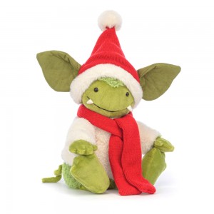 Green / Red Jellycat Christmas Grizzo | US-ELSG39720