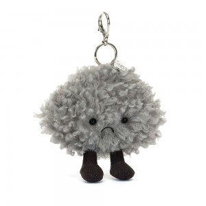 Grey Jellycat Amuseables Storm Cloud Bag Charm | US-QAPM96053