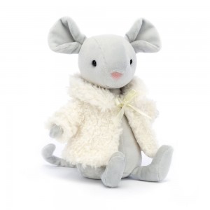 Grey / Cream Jellycat Comfy Coat Mouse | US-LIOS76091