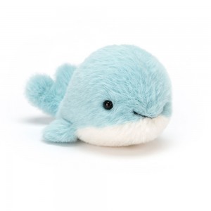 Light Blue Jellycat Fluffy Whale | US-JLUO12350