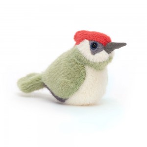 Light Green / Cream Jellycat Birdling Woodpecker | US-DLEU16253