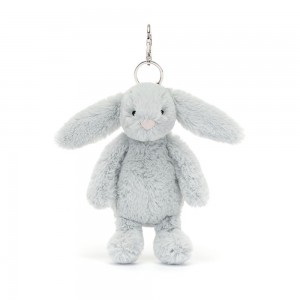 Light Grey Jellycat Bashful Bunny Bag Charm | US-DZWQ19230