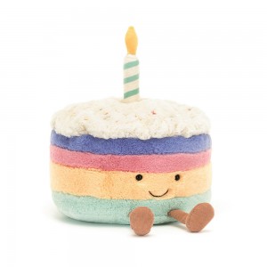 Multicolor Jellycat Amuseables Rainbow Birthday Cake | US-OKGV71620