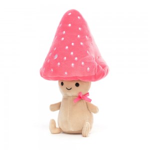 Pink / Beige Jellycat Fun-Guy Pattie | US-NGRL73691