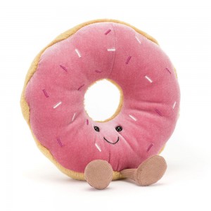 Pink / Brown Jellycat Amuseables Doughnut | US-UTKD09368