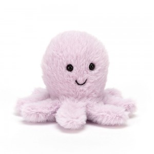 Purple Jellycat Fluffy Octopus | US-DOFA57912